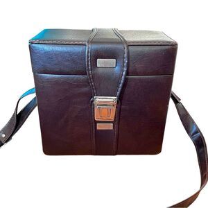 Vintage Leather Camera Bag Made In Italy